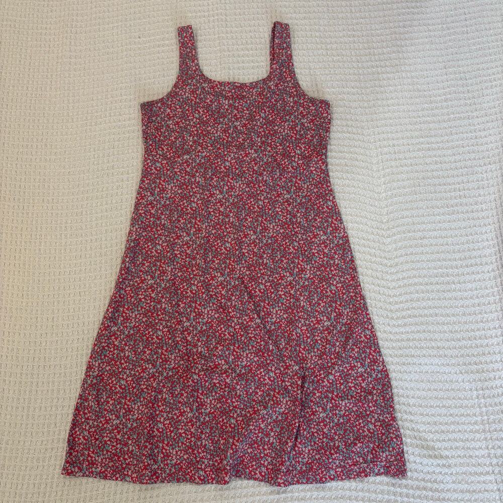 Columbia PFG Pink Teal Floral Tank Fishing Dress Small Outdoors Beachy Vacation - Picture 7 of 11